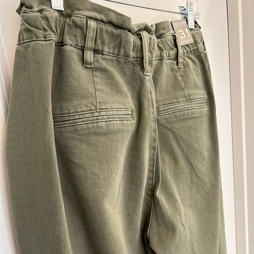 Women’s Dear John SUPER HIGH RISE NOAH PALMER GREEN Straight Leg Pant size  31 - Picture 5 of 7
